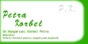 petra korbel business card